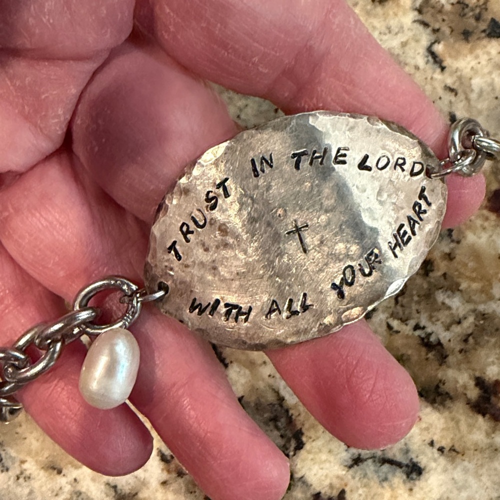 Upcycled Spoon Christian Bracelet